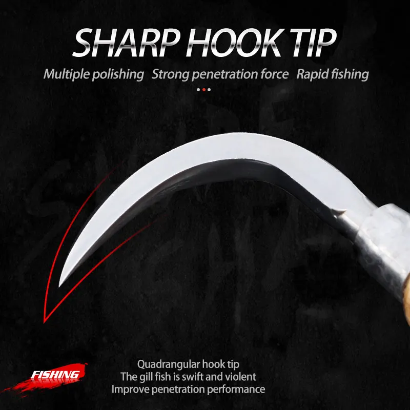 Herramientas de pesca de acero inoxidable, gancho de agarre para peces al aire libre, aparejos de pesca de mar - imagen 3