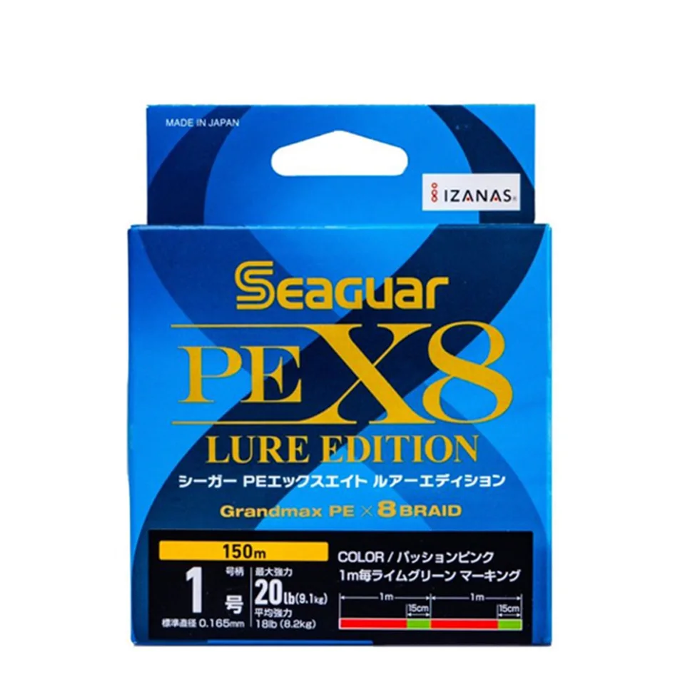 SEAGUAR-sedal de pesca Original PE X8, edición de señuelos, 0,6-2,0, tamaño 100%, multifilamento, 8 hebras, 150M - imagen 4