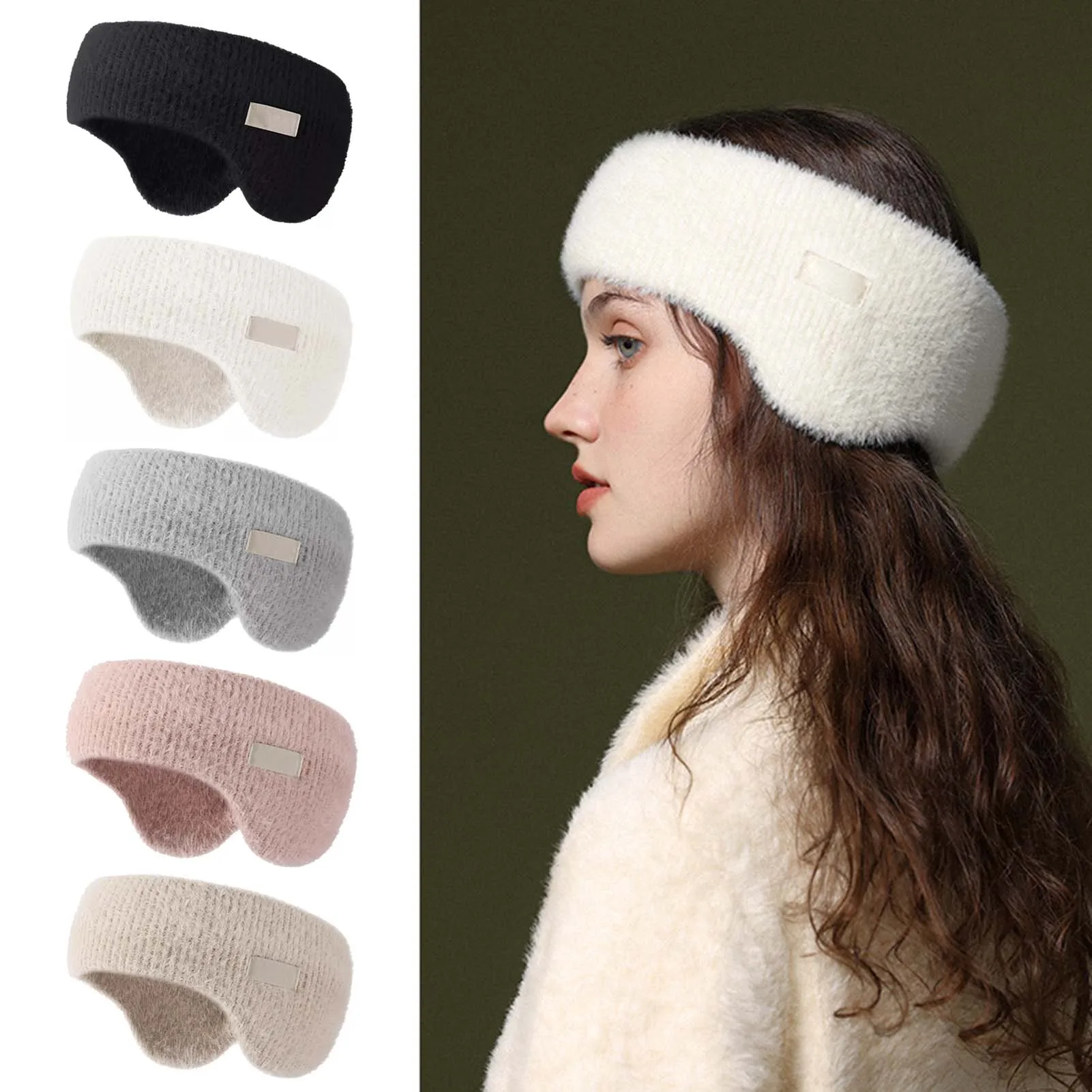 Diadema cálida de invierno para hombres y mujeres, cubiertas para las orejas gruesas a prueba de viento, orejeras de terciopelo grueso para viajes, pesca y ciclismo