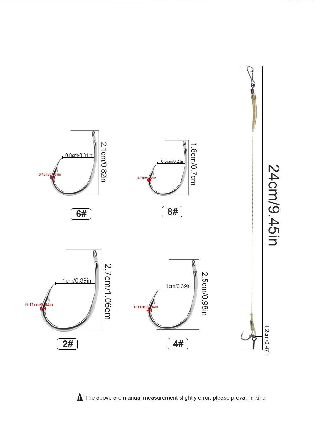 Descubra el tamaño de gancho perfecto para sus necesidades de pesca con nuestra guía de medición detallada