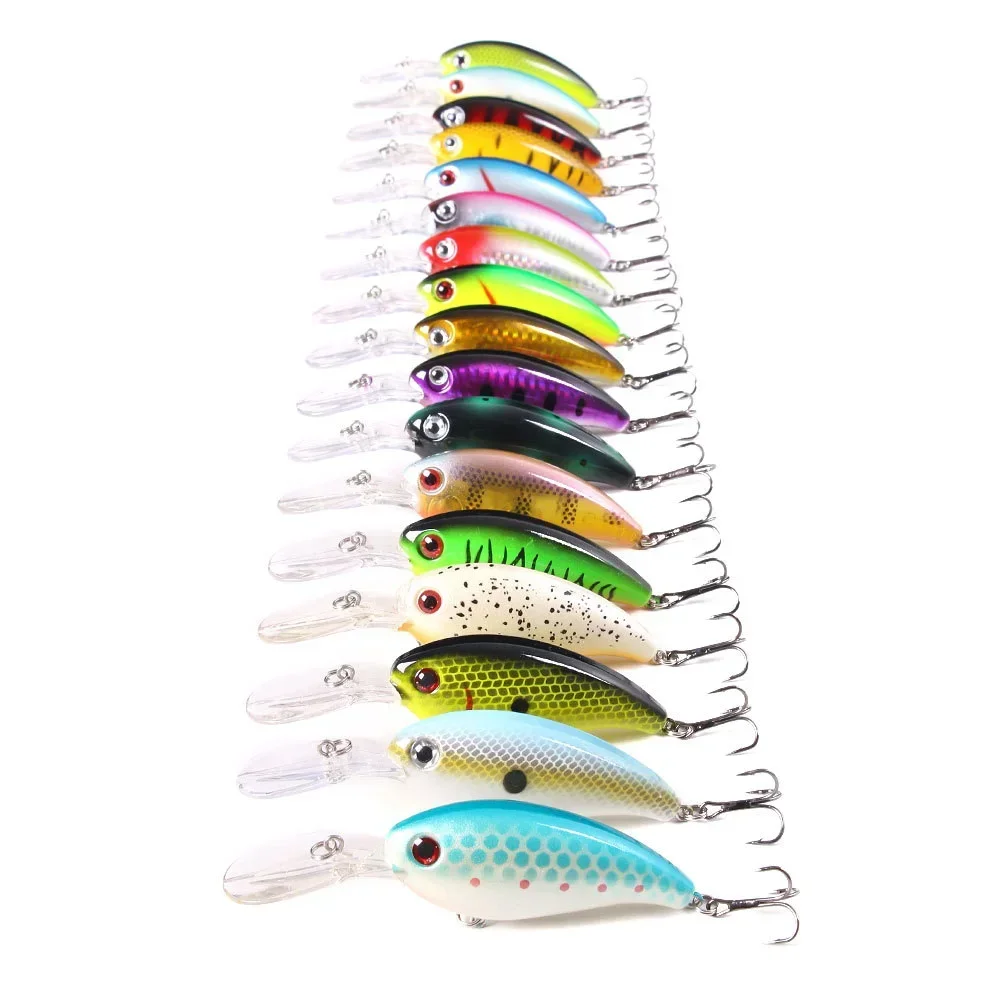 1 Uds 100mm 14g cebo duro Wobbler señuelo de Pesca Artificial manivela cebos Jerkbait lubina trucha Trolling Pesca Minnow aparejos Swimbait - imagen 3