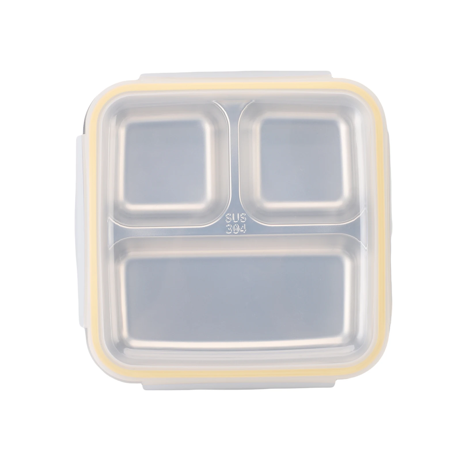 Contenedor de preparación de comida portátil, contenedor de comida de acero inoxidable para pícnic al aire libre, fiambrera de 1200m de capacidad con compartimentos divididos - imagen 2