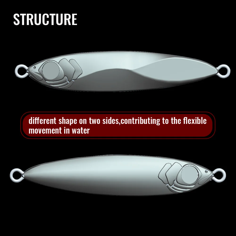 GOBAIT-señuelo de plantilla de Metal, 20g, 30g, 40g, cuchara giratoria, Color de ojo 3D, aparejos de Pesca giratorios con láser, anzuelo Swimbait, cebo giratorio - imagen 4