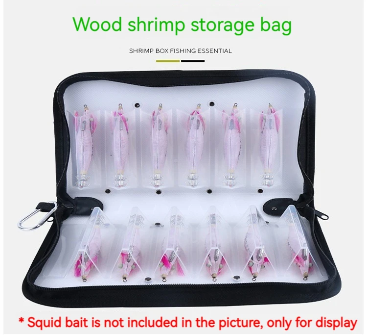 Bolsa de pesca, estuche de pulpo Egi, caja de almacenamiento de plantilla de calamar, bolsa de señuelo duro, cubierta protectora de gancho, bolsa impermeable para aparejos de pesca de agua dulce - imagen 5