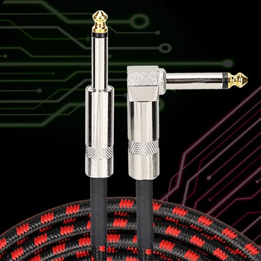 Cable de Audio con cabeza de Metal de 6,35mm, Cable Mono profesional para guitarra eléctrica de 6m, Cable duradero con reducción de ruido para bajo - imagen 4