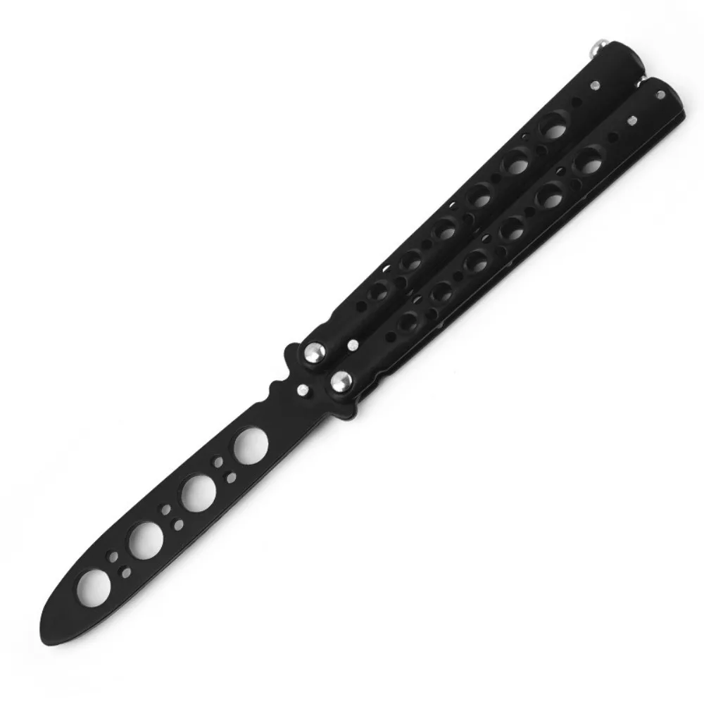 Cuchillo de mariposa plegable, herramienta de entrenamiento portátil de acero inoxidable, accesorios de Cosplay, cuchillos de práctica para juegos al aire libre - imagen 3