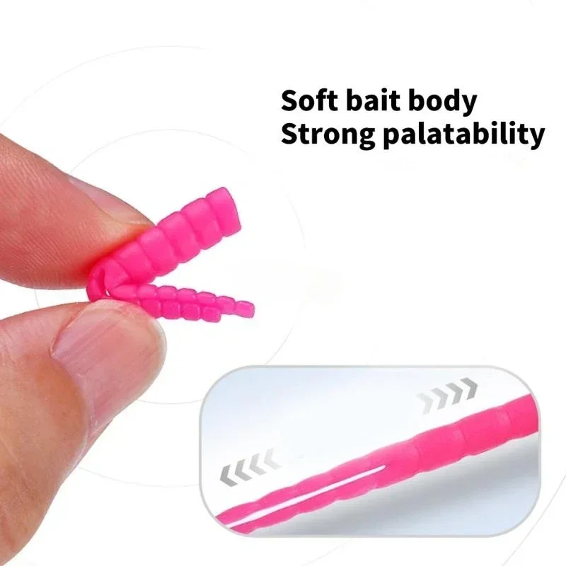 ALASICKA 81PCS Mini juego de cebo en caja Ganchos de cabeza de plomo de alta calidad con aleación de zinc, cuerpo suave, buena sensación bucal. Accesorios de pesca - imagen 3