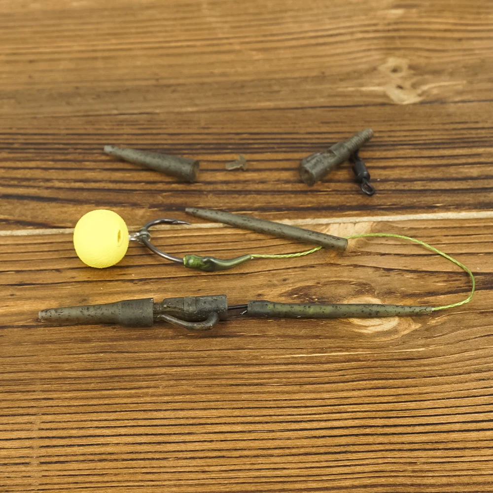 Hirisi-Kit de aparejo de carpa de cambio rápido, 40 Uds., Clips de plomo de seguridad + mangas antienredos y giratorios, accesorios de pesca M11 - imagen 5