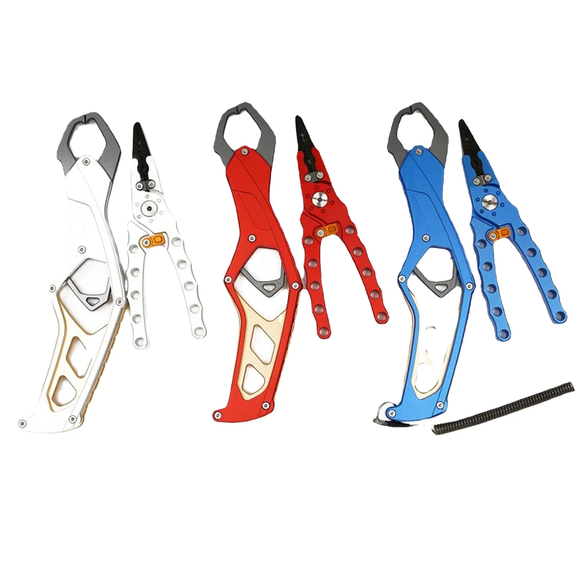 NUNATAK-empuñadura de pescado extendida de Metal con cuerda fija, juego de agarre de pescado rojo, tijeras multifunción, aparejos de pesca, controlador de peces lubina - imagen 2