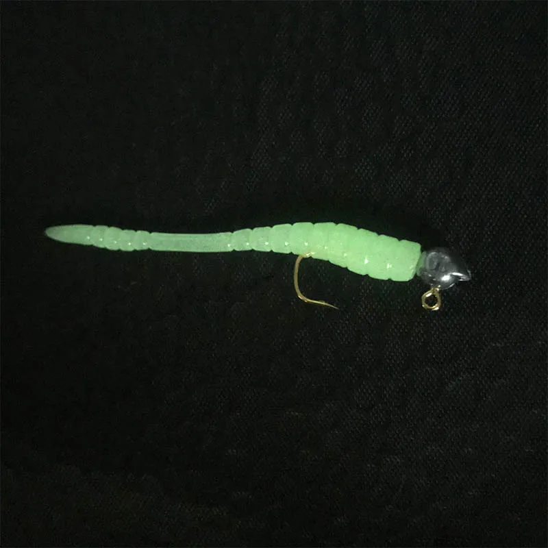 Señuelo cebo suave raíz pesca aguja cola 20 piezas 45mm 0,4g/verme pesca al aire libre corriente Donglejian luz nocturna blanca - imagen 5