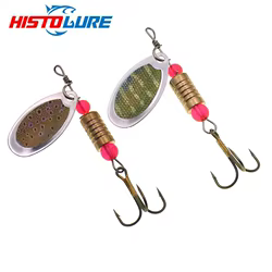 Spinner Bait 5,5 g cuchara señuelos Metal con anzuelos triples cebo de lubina artificial señuelo de pesca