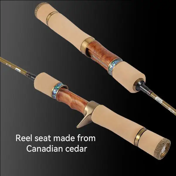 Caña de pescar YUQIAO Heritage: Toray japonés 24T + 30T fibra de carbono 3A agarre de corcho portugués asiento de carrete de cedro canadiense ligero Du - imagen 3
