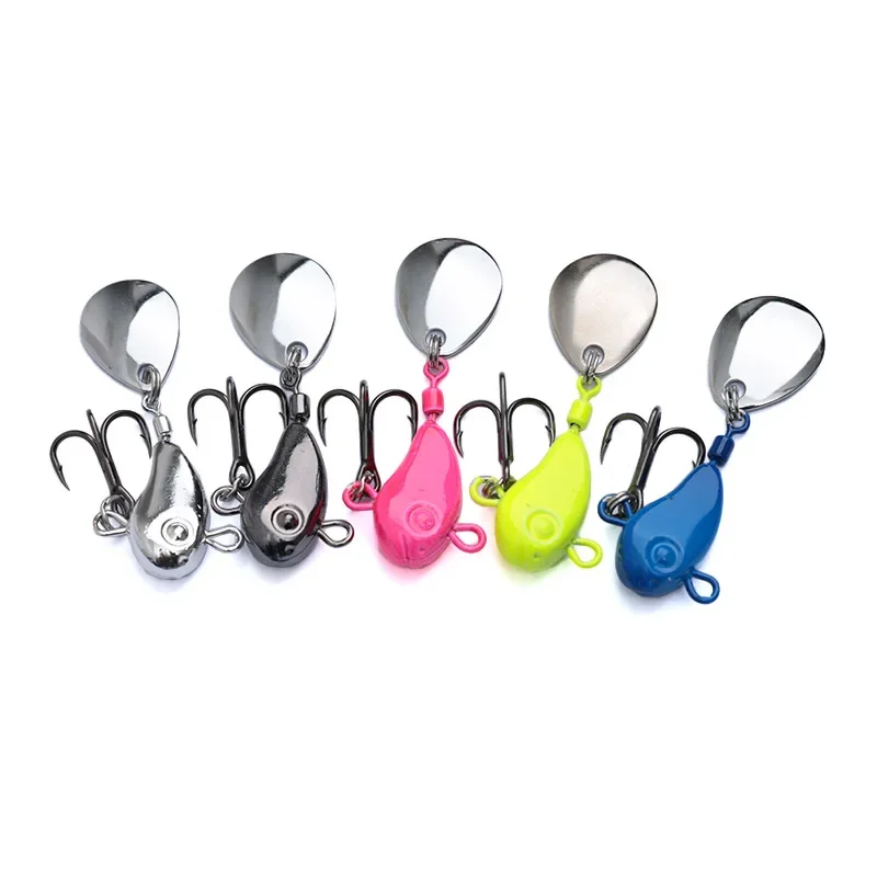 OUTKIT-Mini VIB de Metal con cuchara, señuelo de pesca de 8,5g, aparejos de pesca en hielo para invierno, Pin Crankbait, Spinner de vibración, cebo que se hunde
