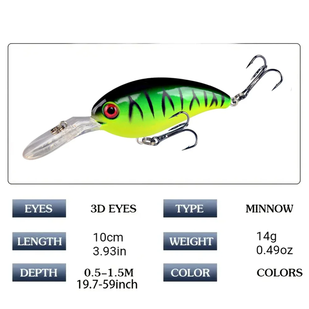 Crankbait Wobbler flotante – anzuelos triples para Lucio - imagen 4