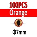 100pcs Orange 7mm