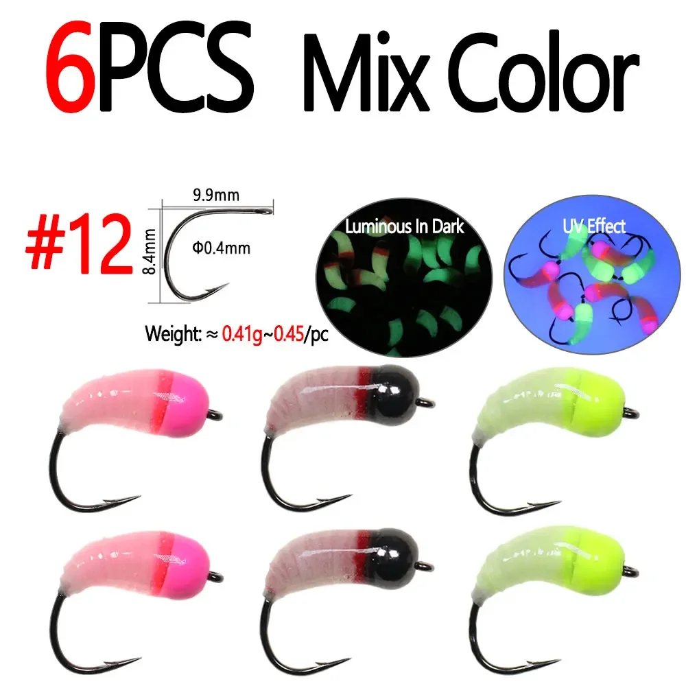 6pcs Mix Col Size 12