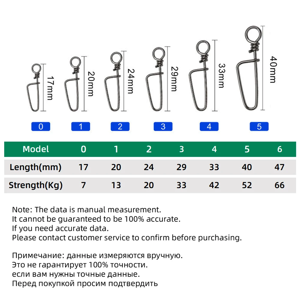 DNDYUJU 50 Uds. Anillos giratorios de pesca con arco de acero inoxidable, Pin de seguridad, accesorios de pesca, herramientas de conector de señuelo - imagen 2