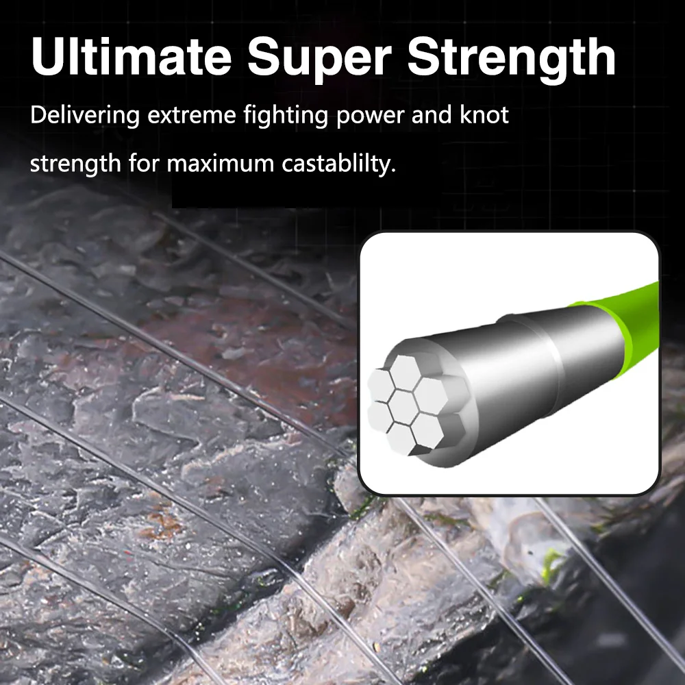 Línea de pesca de nailon con proceso de tratamiento de revestimiento de fluorocarbono de 500m, monofilamento de 0,12mm-0,47mm para pesca en agua dulce y salada - imagen 3