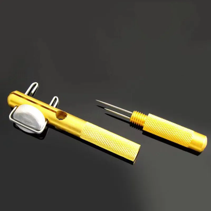 MNFT-Herramienta de anudado de anzuelos de pesca de Metal, dispositivo de fabricación de bucle de anzuelos, removedor de desacoplamiento, accesorio de pesca de carpa, 1 piezas - imagen 5