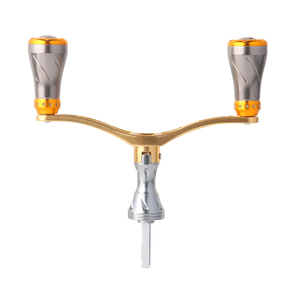 DEUKIO DIY mango doble de Metal para marca S pomos de carrete de pesca giratorio accesorio de pesca de carrete de pesca - imagen 2