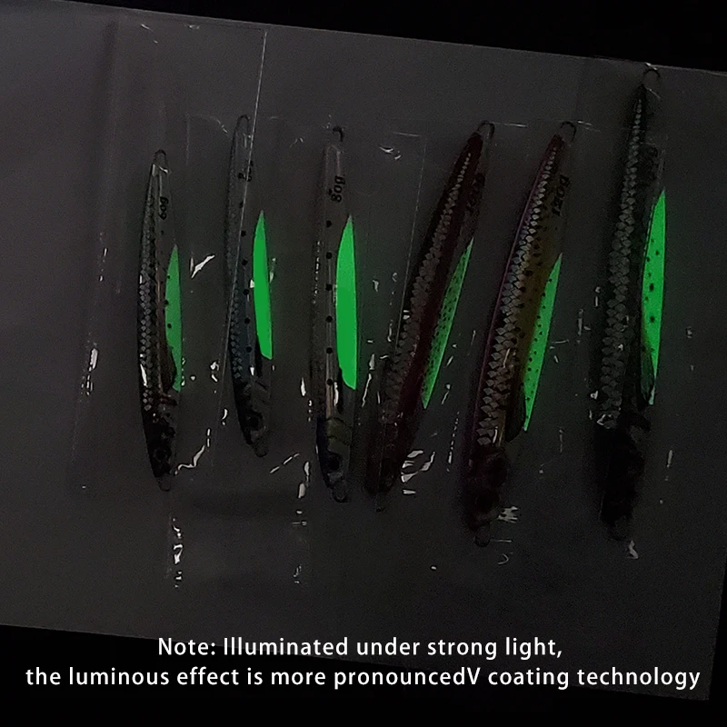 TAKEDO-señuelo de pesca Jigging con impresión 3D, 60G, 80G, 100G, 120G, 150G, Señuelos de Pesca de agua salada, capa de pintura UV, anzuelos de cuchara de Metal de hundimiento rápido - imagen 4