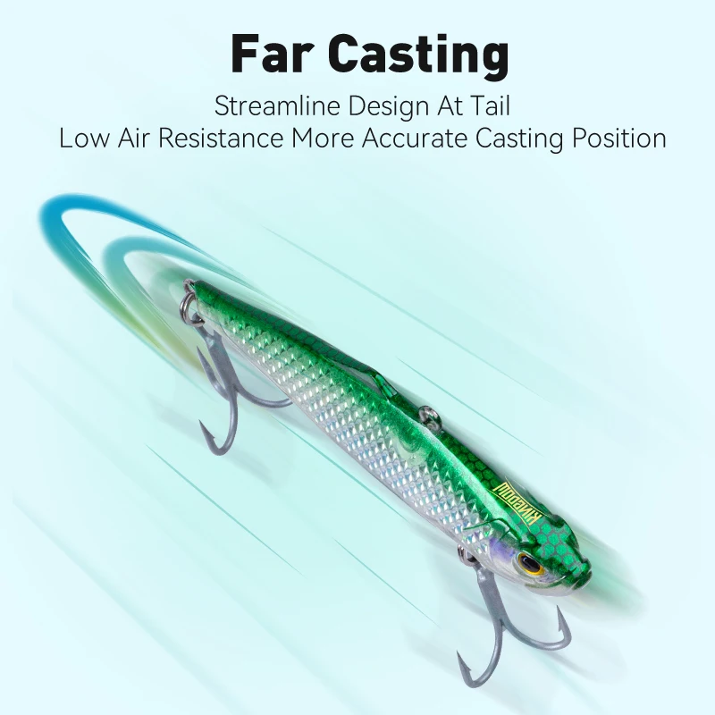 Kingdom Vibe-señuelo de pesca, 90mm, 32g, Wobbers duros artificiales de agua salada que se hunden para pesca de trucha y lubina - imagen 5