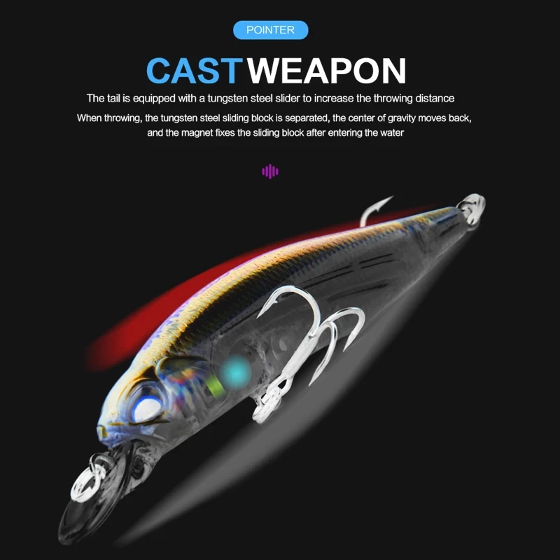 BEARKING 63mm 5g Hot SP Señuelos de pesca colores UV profesionales minnow imán sistema de peso wobbler crankbait accesorios de pesca - imagen 4