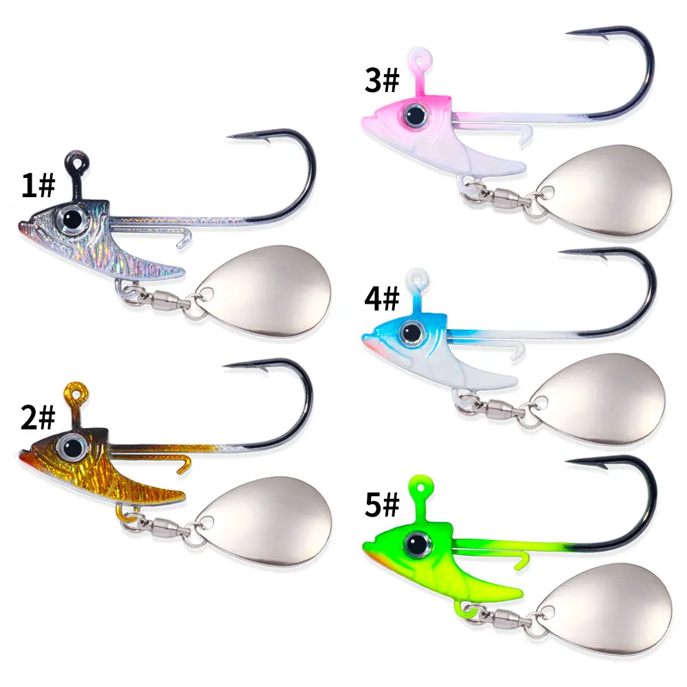 Anzuelos Jig Head con lentejuelas - 8,8g 11,5g 14,7g para vinilo - imagen 3