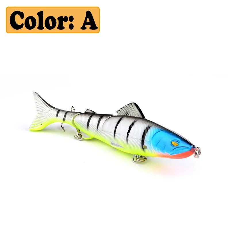 8 unids/lote Minnow juego de Señuelos de Pesca de varias secciones 13cm 18,5 cm cebo de lubina dura de plástico Artificial Crankbait Wobblers aparejos de trucha - imagen 5