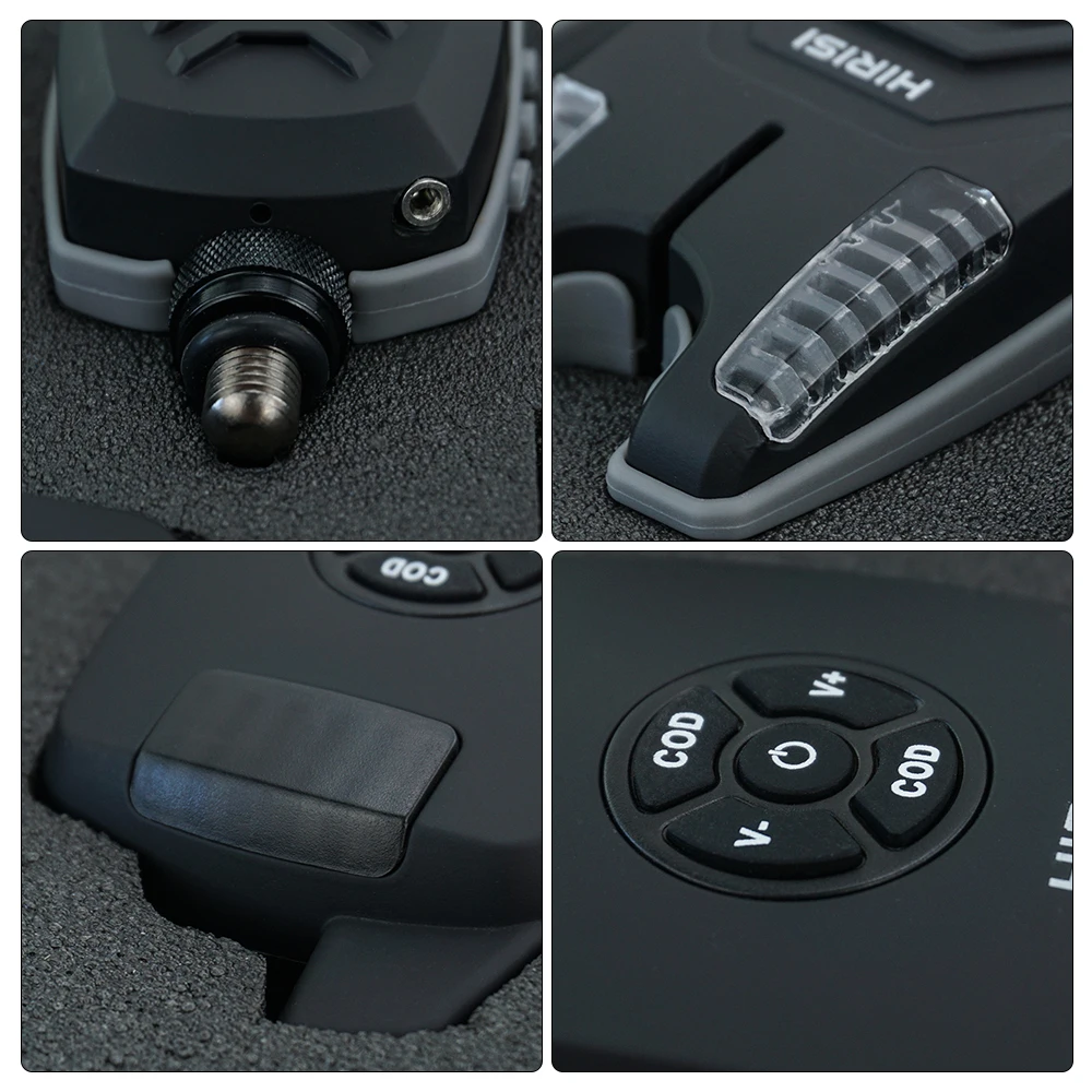 Hirisi-Juego de alarma de pesca de carpa inalámbrica, indicador de alarma de mordedura impermeable, aparejos de pesca de carpa, 1 + 4 juegos de accesorios de pesca SX1 - imagen 5