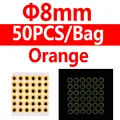 8mm orange 50pcs