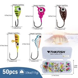 THKFISH Anzuelos Jig Head para pesca en hielo