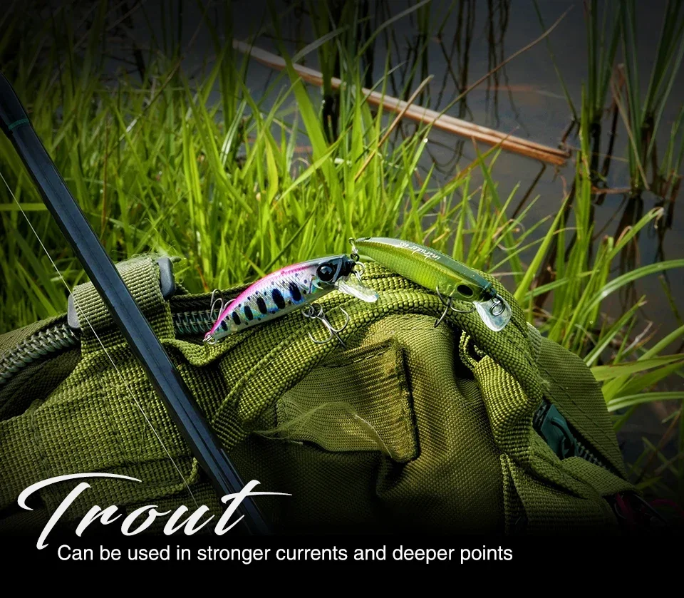 TSURINOYA 46S señuelo de pesca de pececillo que se hunde intrusión 46mm 5g trucha Artificial Ajing Stream Lake Jerkbait Rockfishing cebos duros - imagen 4