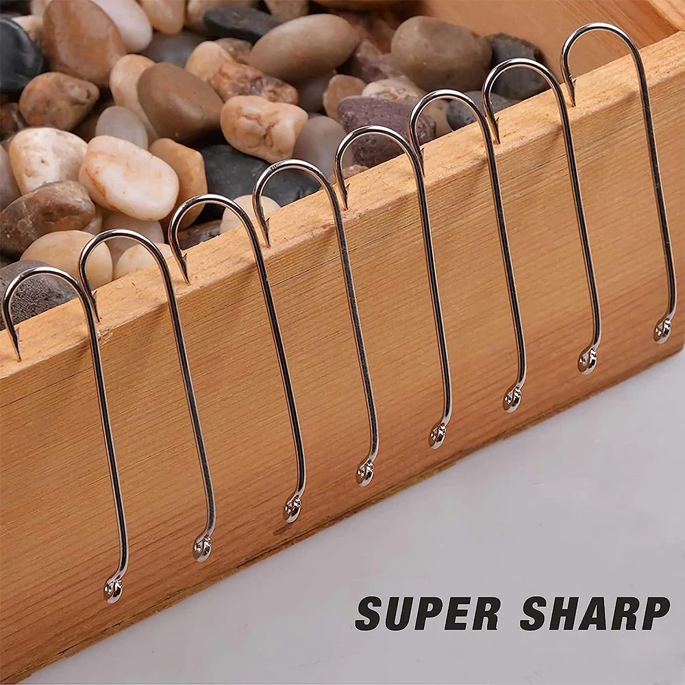 Anzuelos de pesca con mosca seca, anzuelos de caña larga para atar moscas, anzuelo de acero con alto contenido de carbono, superafilado, aparejos de pesca con púas, 1000 piezas - imagen 5