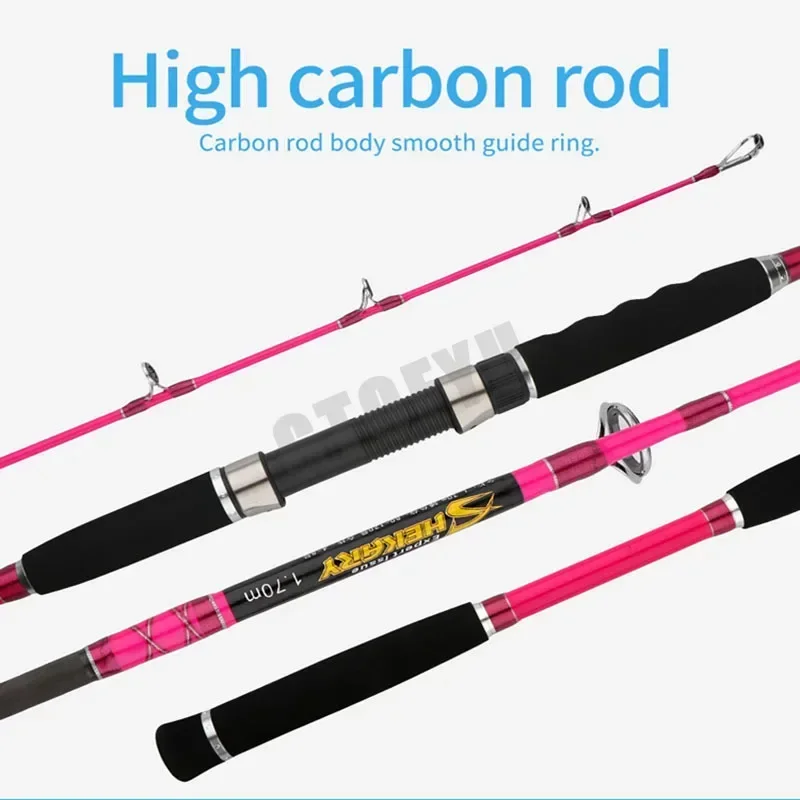 Caña de Jigging lenta superdura, 1,7 M, PE, 4-8, peso de señuelo 80-120G, 13kg, envío máximo, caña de pescar para barco, caña de pescar de aguas profundas en el océano - imagen 2