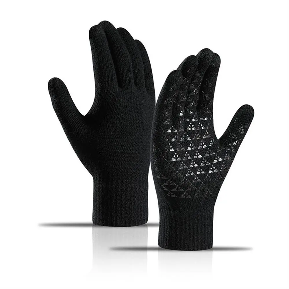 Forro de punto antideslizante para conducir accesorios de ciclismo al aire libre guantes de invierno guantes de mujer con pantalla táctil guantes de invierno para mantener el calor - imagen 2
