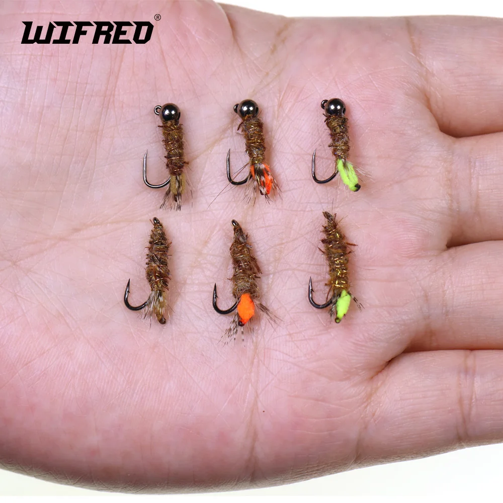 Wifreo Ninfa Jig Peeping Caddis – Hundimiento rápido trucha lubina