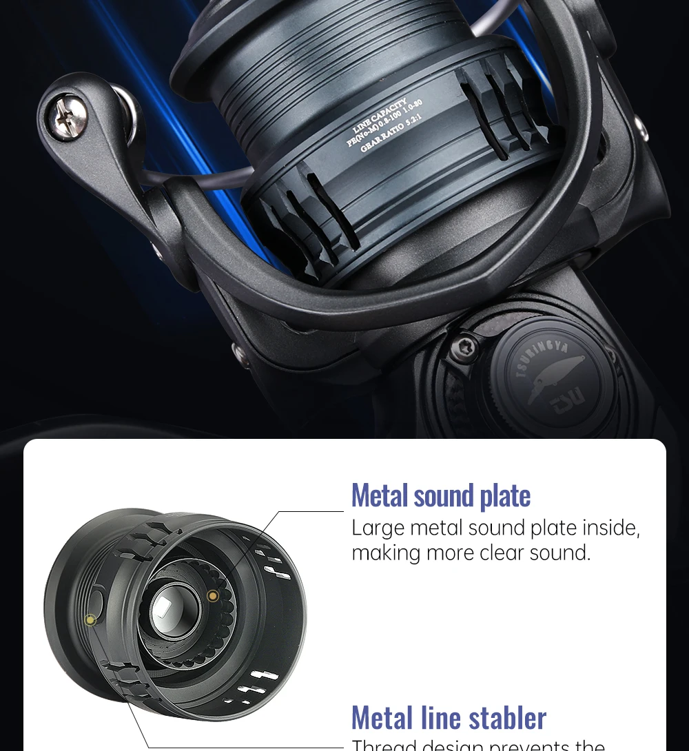 Calidad de sonido mejorada con una gran placa de sonido de metal y un estabilizador de línea de metal para un rendimiento transparente y duradero