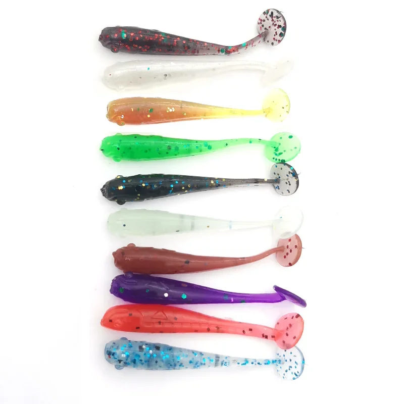 10 Uds. Señuelos blandos de silicona, aparejos artificiales, cebo de 3,5 cm, 0,35g, productos para pesca en el mar, pesca en roca, Swimbait Wobblers - imagen 5