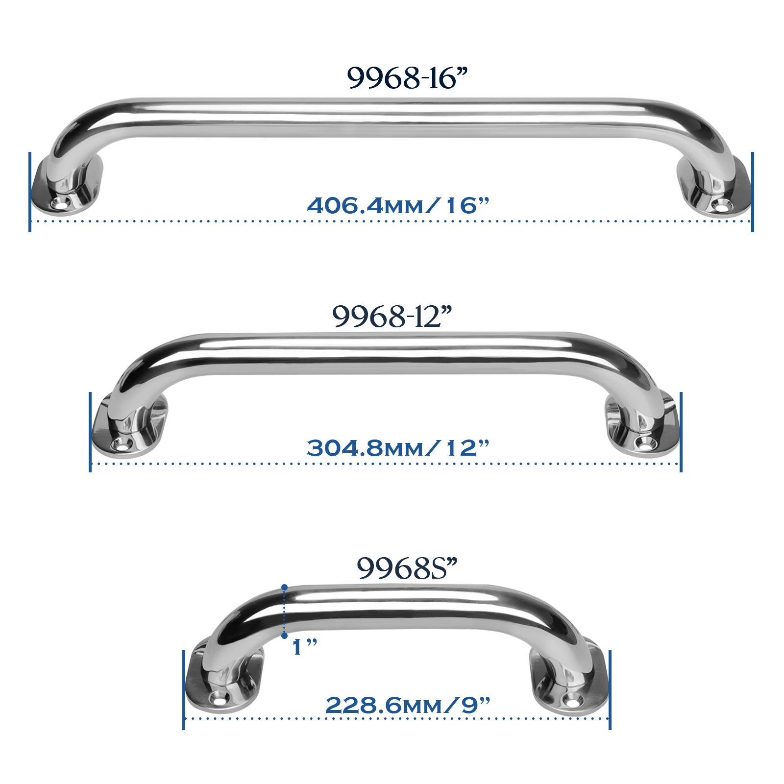 Manija de puerta de acero inoxidable 316 para barco, mango de agarre marino pulido, barandilla, reposabrazos para escalera, coche, accesorios para barcos - imagen 2