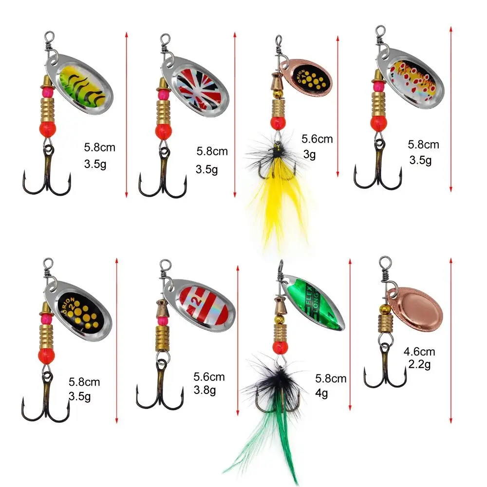 Kit de señuelo cuchara giratoria de Metal, aparejos de pesca con reflectividad mejorada de alta velocidad giratoria, anzuelos afilados resistentes a la oxidación, 16/10 Uds. - imagen 5