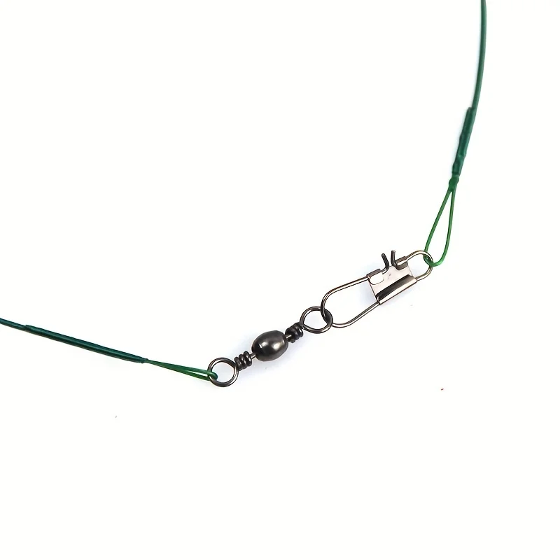 Correa de pesca líder de alambre de acero inoxidable, 20 piezas, 15/20/30cm, con línea giratoria antimordida, Leadcore para accesorios de señuelo, Lucio - imagen 4
