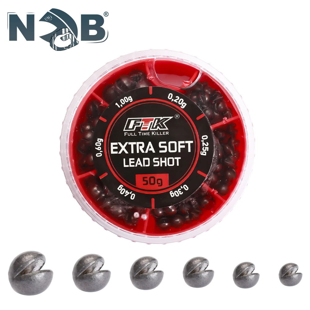 NGB 143 Uds 0,2g-1g Micro Split Shot plomo Combo pesca con mosca extraíble pesca en hielo plomo plomo pesas aparejos de pesca - imagen 2