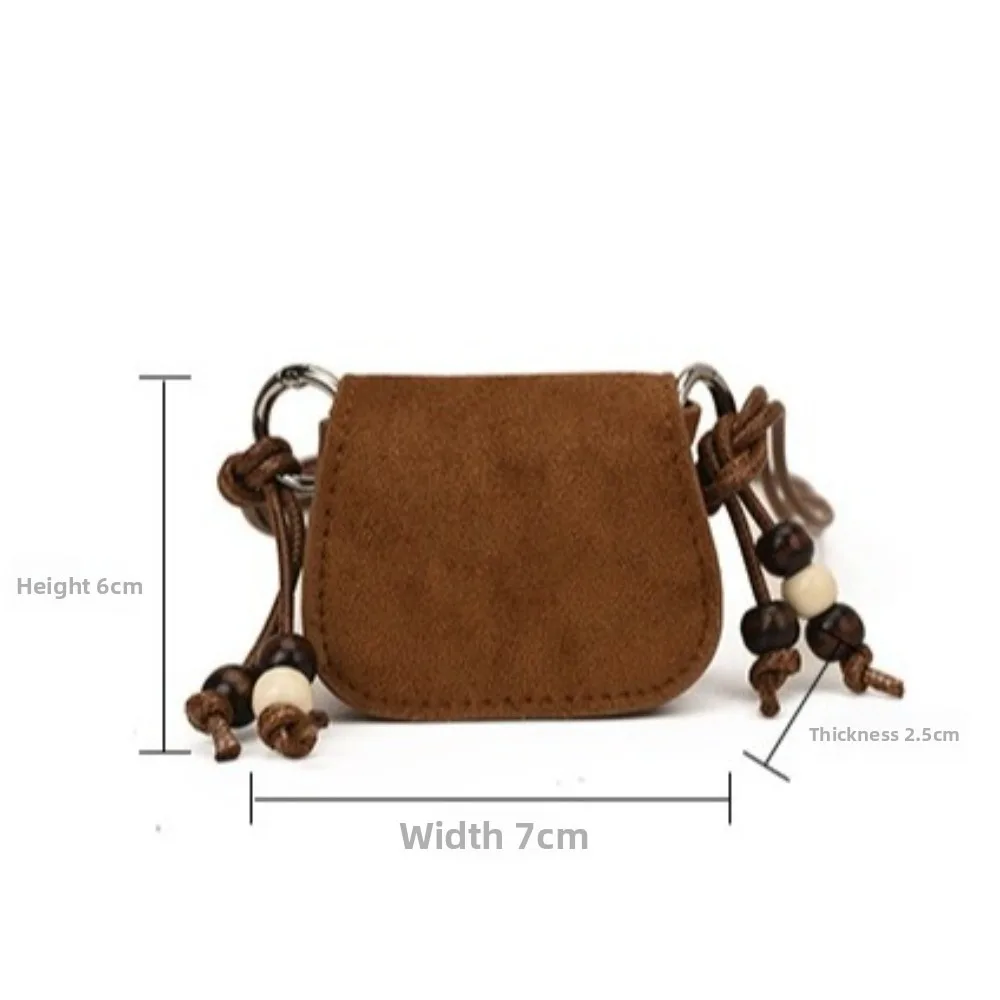 Colgante de cuero mate con cadena larga para bolso bandolera - imagen 5