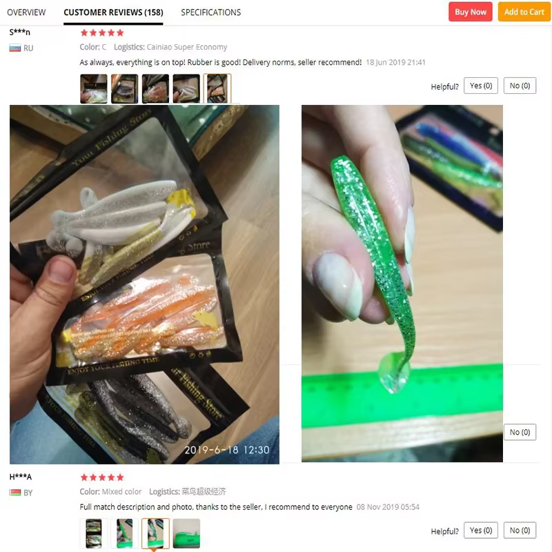 Señuelo suave de cola en T de silicona, 6 uds., 8cm, 3,5g, Jig Wobbler Swimbait, cebo de goma con olor a camarón artificial para pesca de trucha y lubina - imagen 2