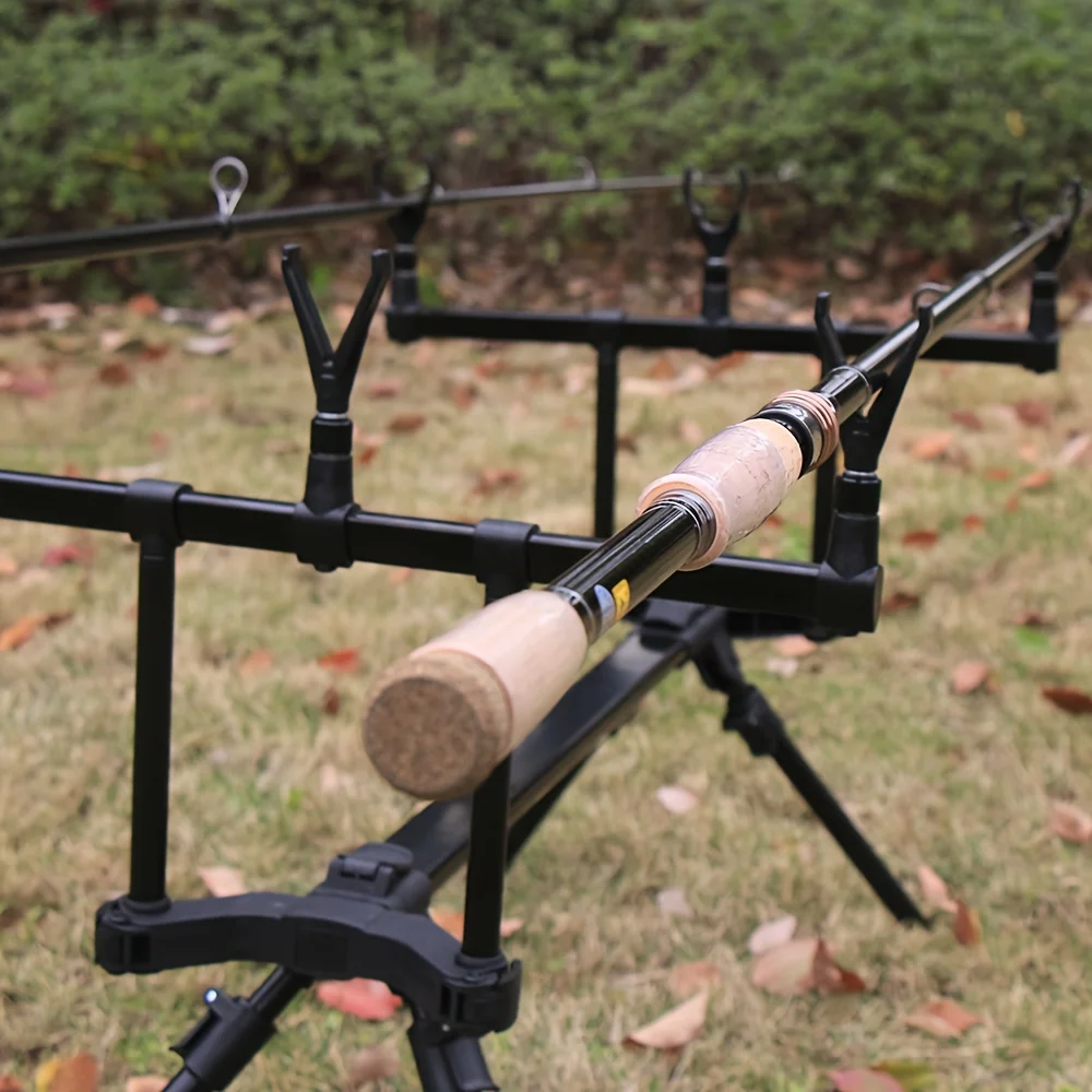 Soporte para caña de pescar JSFUN, soporte retráctil ajustable para caña de pescar de carpa, soporte para caña de pescar, soporte para vaina, todo para pescar - imagen 3