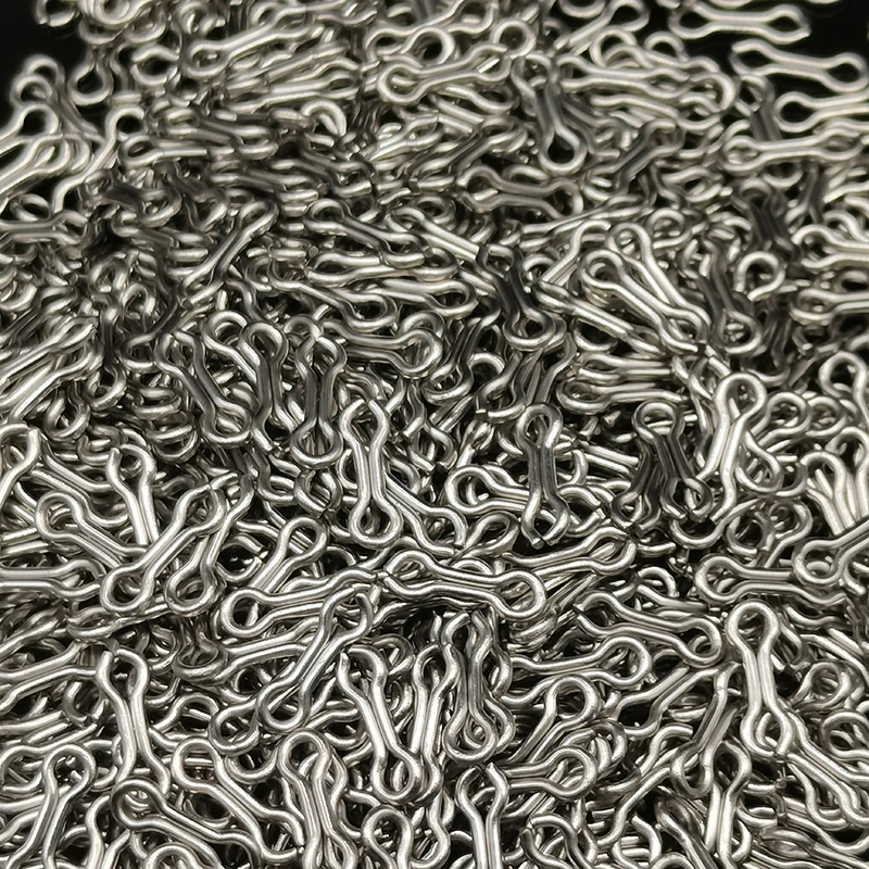 1000 Uds. Anillos de acero inoxidable para carpa, hebilla giratoria, señuelo líder, conector de ojos, equipo de Pesca, accesorios para aparejos de Pesca - imagen 2