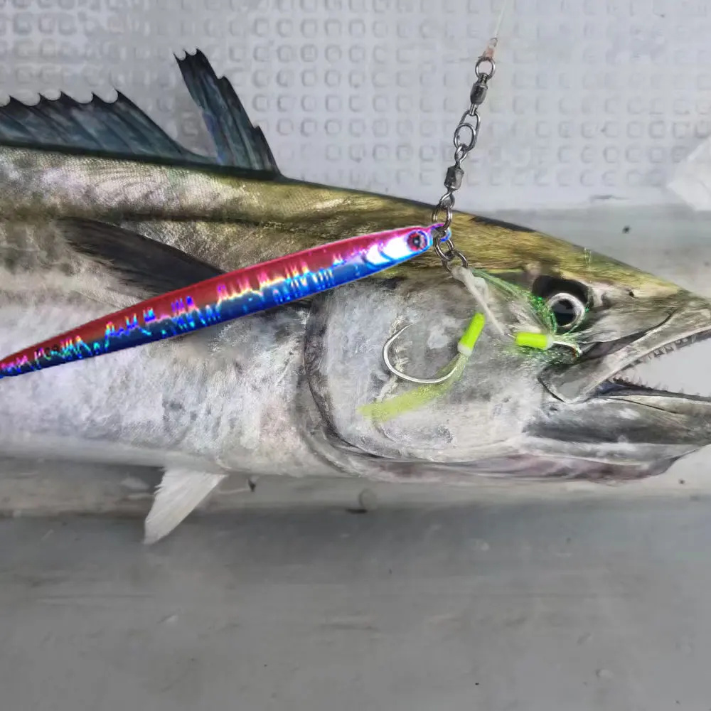 AS Fast JIg señuelo Pesca Jig velocidad caída pescador 60g80g barco Pesca en el mar Metal duro cebo Vertical hundimiento Jigging Pesca cebo - imagen 4