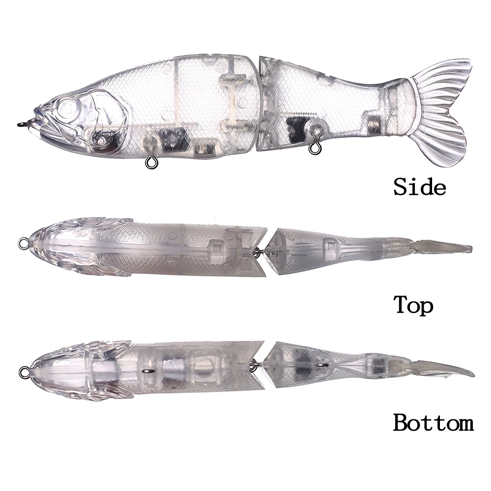 Chan'sHuang-cebo en blanco sin pintar, 5 uds., 13,5 cm, 27,5g, cebo deslizante flotante, sábalo, Swimbait silencioso, señuelo de pesca Artificial DIY - imagen 3