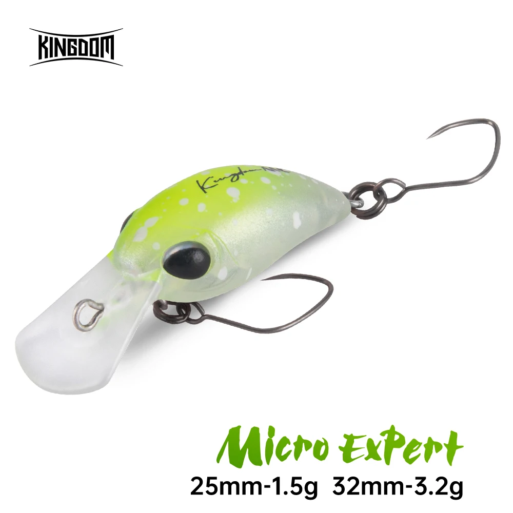 Wobbler Minnow flotante Kingdom Micro manivela para lubina y trucha - imagen 3